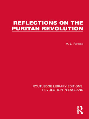 cover image of Reflections on the Puritan Revolution